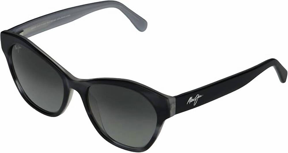 NEW MAUI JIM women's kila cat eye sunglasses in black with pearl interior/polari